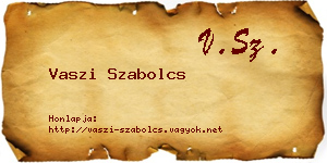 Vaszi Szabolcs névjegykártya
